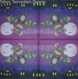 Servietten mit Fledermusen in Silkes Servietten-Galerie