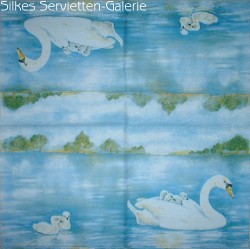 Servietten mit Schwnen in Silkes Servietten-Galerie