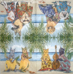 Servietten mit Katzen und Hunden in Silkes Servietten-Galerie