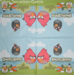 Servietten mit Angry Birds in Silkes Servietten-Galerie
