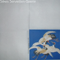 Servietten mit Kranichen in Silkes Servietten-Galerie