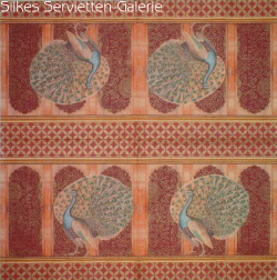 Servietten mit Pfau-Motiven in Silkes Servietten-Galerie