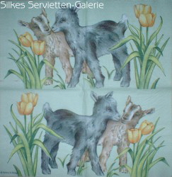 Servietten mit Ziegen in Silkes Servietten-Galerie